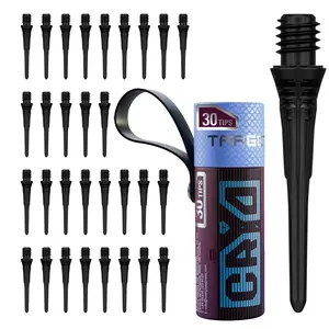 Target Darts Cryo Soft Tip Point Multipack Set of 30 Tips, White/Black | Pack of Tips, Professional Dart Accessories, Plastic Spare Replacement Points, 2BA Thread