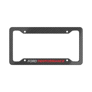 Ford Performance Carbon Fiber License Plate Frame, Car Decor Accessories US Market Unique Personalized Design Enhances Aesthetic Appeal Easy Install