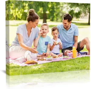 Custom Canvas Prints with Your Photos - Personalized Photo Canvas Picture Frame Wall Art - Christmas Birthday Gifts for Dog Pet Baby Mom Dad Man Women Couple Boyfriend Girlfriend Family Home Decor Regalo