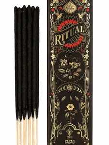 Cacao Ritual Incense - Chocolate Scent - Eco-Friendly Fruit Biomass - Long Lasting Burn - Hand Rolled & Packaged -