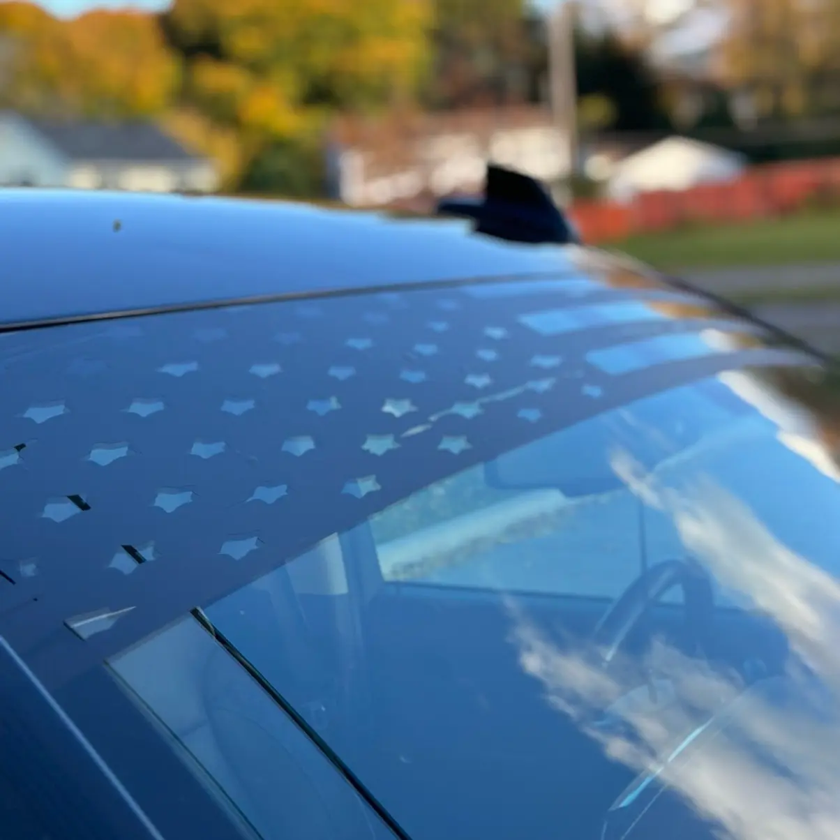 Distressed American Flag Windshield Banner Decal - Car Decal - Truck Decal