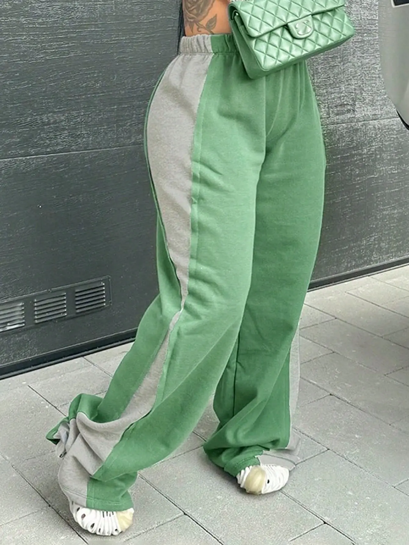 Women's Solid Color Elastic Waist Casual Sweatpants, Daily Lounge Wear