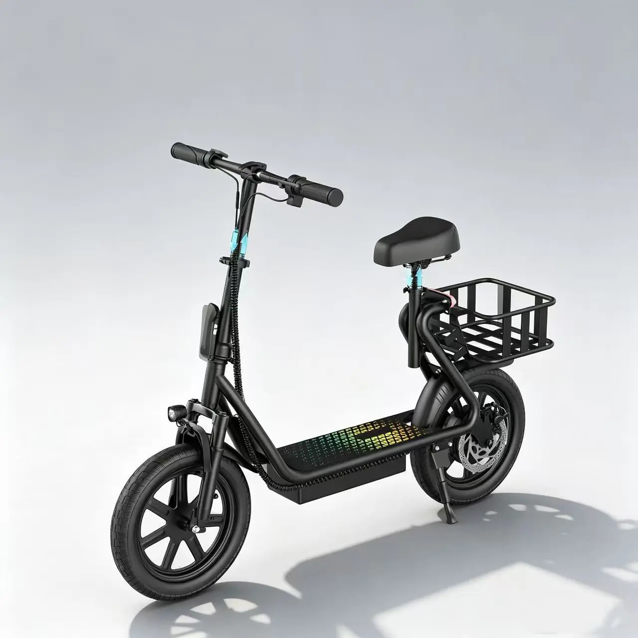 Portable Folding Electric Scooter - Rear Storage Basket, 48V 22.5Ah Battery, 22MPH Max Speed, 21-27 Mi Range for Errands, Portable Folding Scooter