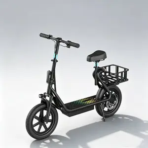 Electric Scooter – Rear Storage Basket, 48V 22.5Ah Battery, 22MPH Max Speed, 21-27 Miles Range for Errands