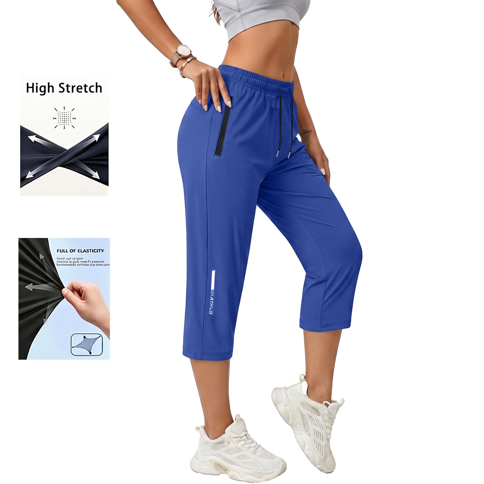 3-pack women’s casual, comfortable loose pants—solid color straight cut with drawstring and pockets; suitable for everyday outings and outdoor activities, perfect for a summer vibe.