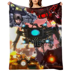 Skibidi-Toilet-Flannel Throw Blanket for Girls Boys- Ultra Soft, Anti-Shrink & Wrinkle-Resistant ,Quick-Dry, Machine Washable Cozy Throw ,Perfect Gift for Kids Adults A-81