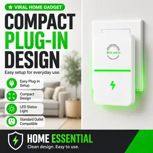 Plug In Power Box with US Plug Compact Power Device with Indicator Light for Home and Office Use