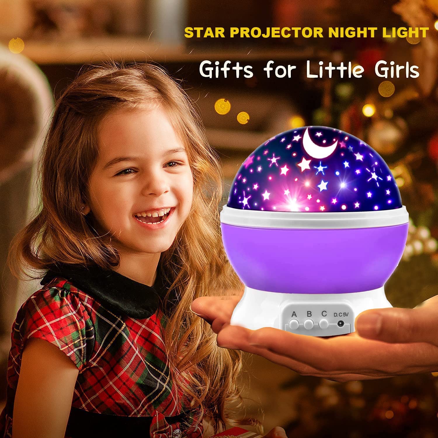 Ultimate Star Projector Gift for Girls 1-14 - Rotating Starry Sky Night Light, 17 Color Modes, Perfect Birthday & Holiday Present for Kids