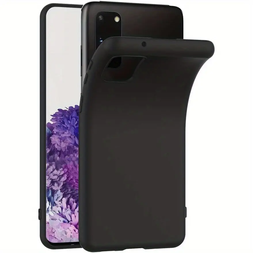 Mobile Phone Case For Samsung Galaxy S20, Slim Shockproof Anti Drop Flexible Black Matt Soft Silicone Protective Phone Case Cover