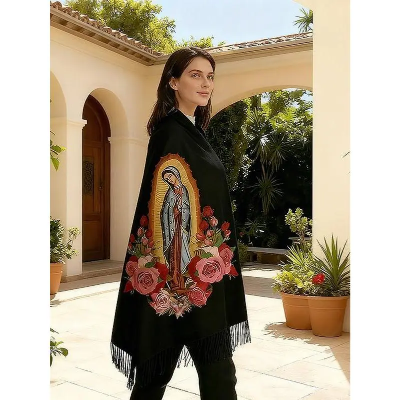 Valentine's DayShawls and Wraps for Women Virgen De Guadalupe Gifts Soft  Warm Blanket Scarf with Elegant Floral Design Hooded for Evening Dresses  Durable Lightweight Trending Accessory - TikTok Shop