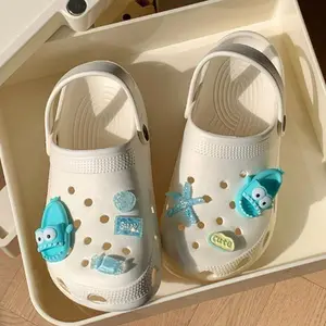 Shoe Charms For Crocs Mini Slippers Adaptation Cave Shoes Crystal Accessories Flower Sandals DIY Shoes Decorations Cute for Halloween Christmas Thanksgiving Party & Daily Wear Creative Gift Idea
