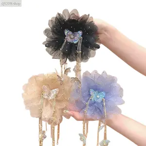 Spring & Summer Butterfly Tassel Hair Claw Clip, Y2K Mesh Flower Claw, Oversized Shark Clip for Thick Hair, Strong Hold Non-Slip Lightweight, Perfect for Daily Wear, Parties & Weddings Aesthetic Volume Boosting Acc,summerwins