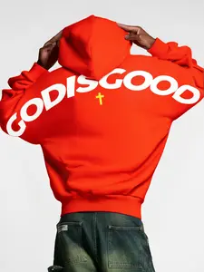 FDR "GOD IS GOOD" Christian Hoodie Best Gift Ideas Wishlist Religious Oversized Unisex Soft Fleece Sweatshirt, Heavyweight Faith-Based Pullover with Cross & Lettering Print Streetwear Gift for Women & Men #God loves you #jesus  Womenswear