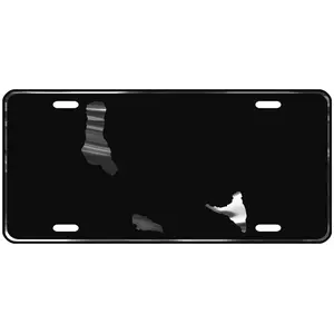 CustoMonsterDesigns Comoros Map Heavy Duty Aluminum License Plate