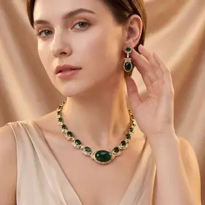 Luxury Green Jade Necklace Earrings ring Set, Genuine Hetian Jade, Bridal Jewelry for Special Occasions