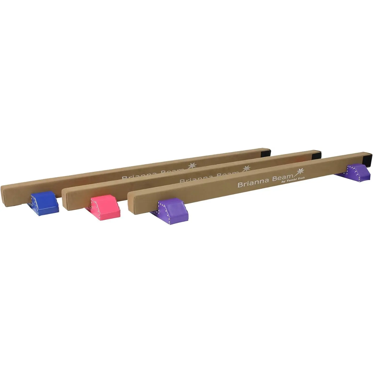 Tumbl Trak Royal Blue Brianna Beam Suede Balance Beam with Royal Blue Beam Legs, 8-Feet Length x 4-Inch Width x 6-Inch Height