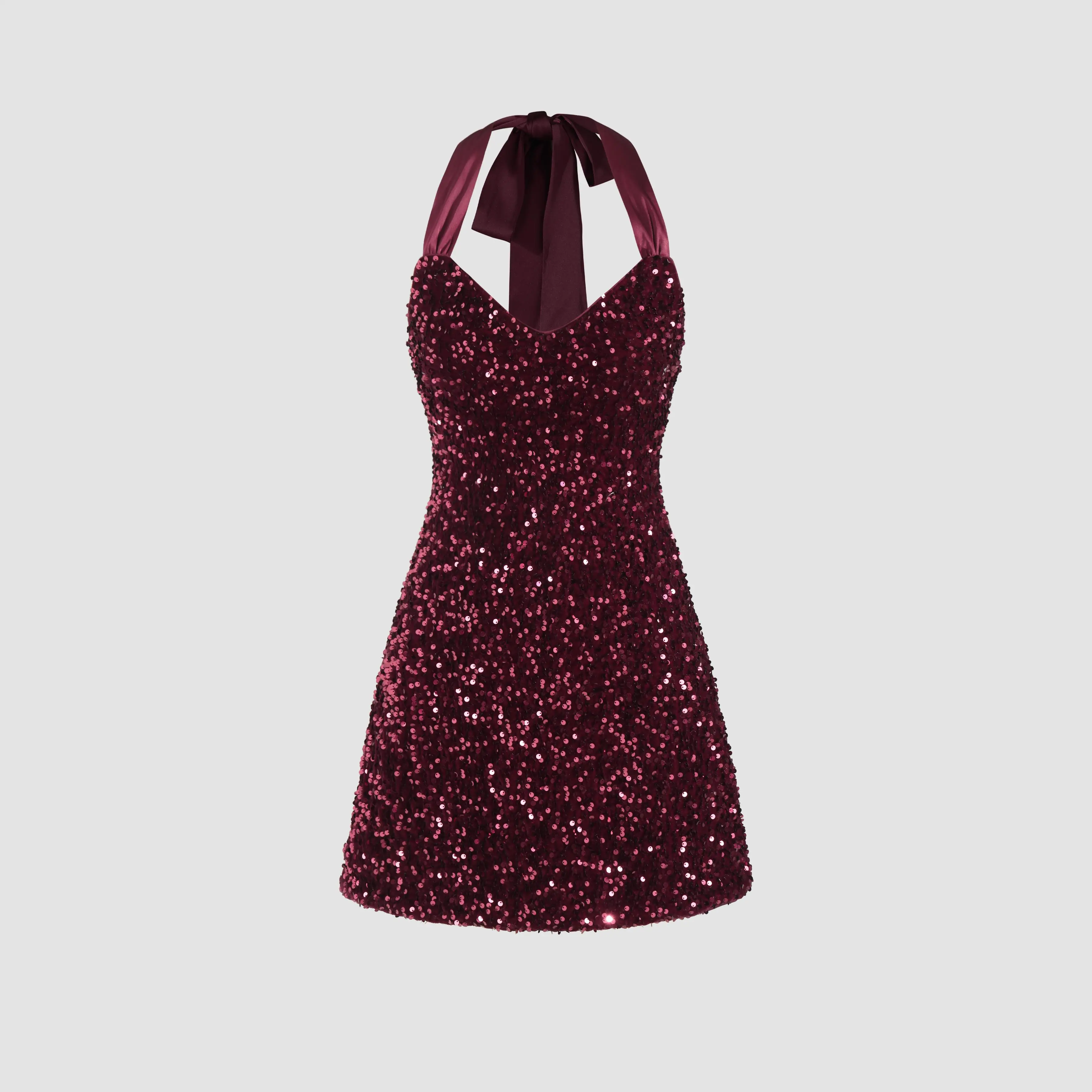 cider burgundy dress Cider Palmer Poplin Maxi Dress Curve MERLOT / 1X by Sugarlips main image 1