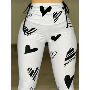 Fashionable Sexy High-Waist Drawstring Sports Leggings