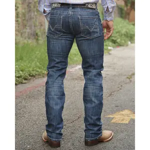 Rock & Roll: Slim Fit Dark Wash Stretch Revolver Straight Jeans