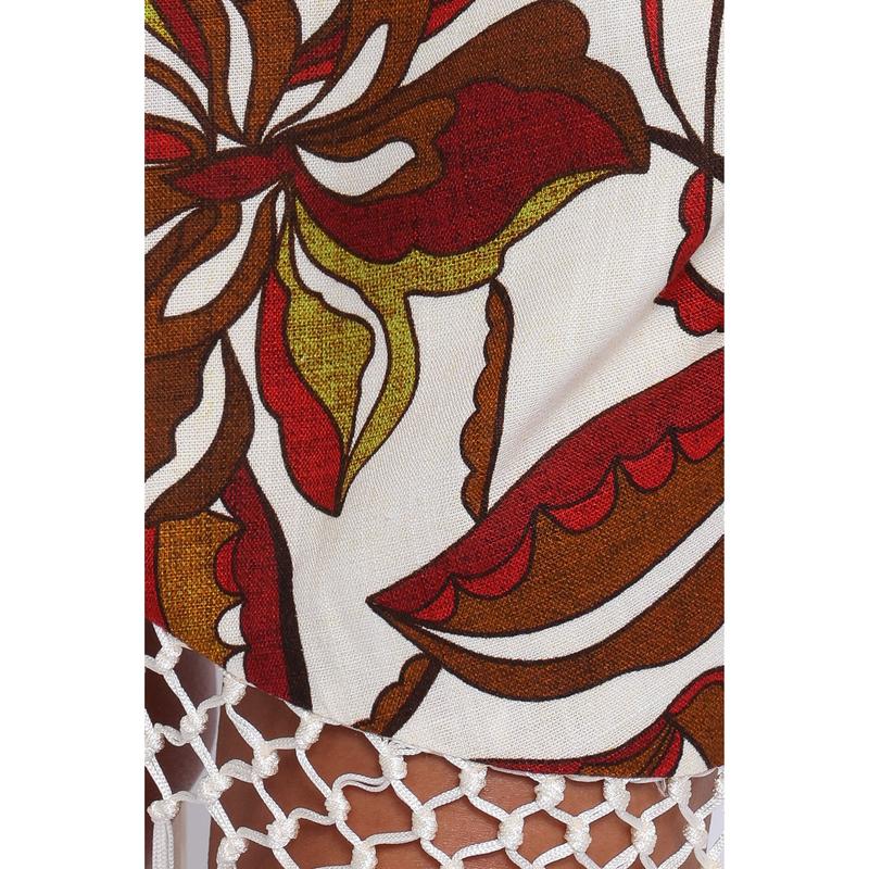 Aquarius Midi Dress - Brown Floral