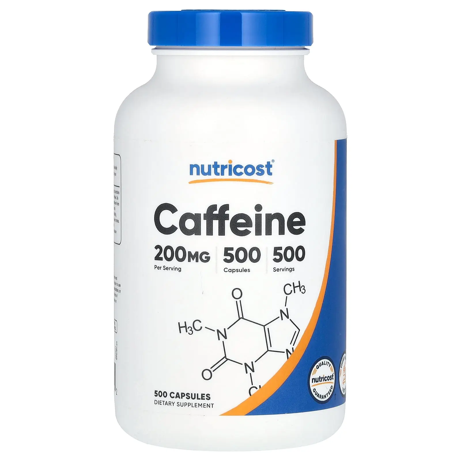 Nutricost Caffeine, 200 mg, 500 Capsules Nutricost Caffeine, 200 mg, 500 Capsules