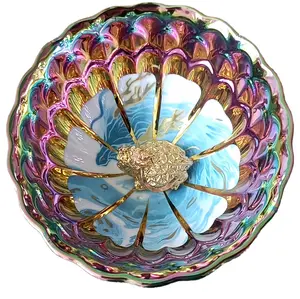 ST Gilded Dragon Bead Golden Peacock Embroidered Window Pattern Jianzhan Tea Cup Owner's Cup Tea Bowl