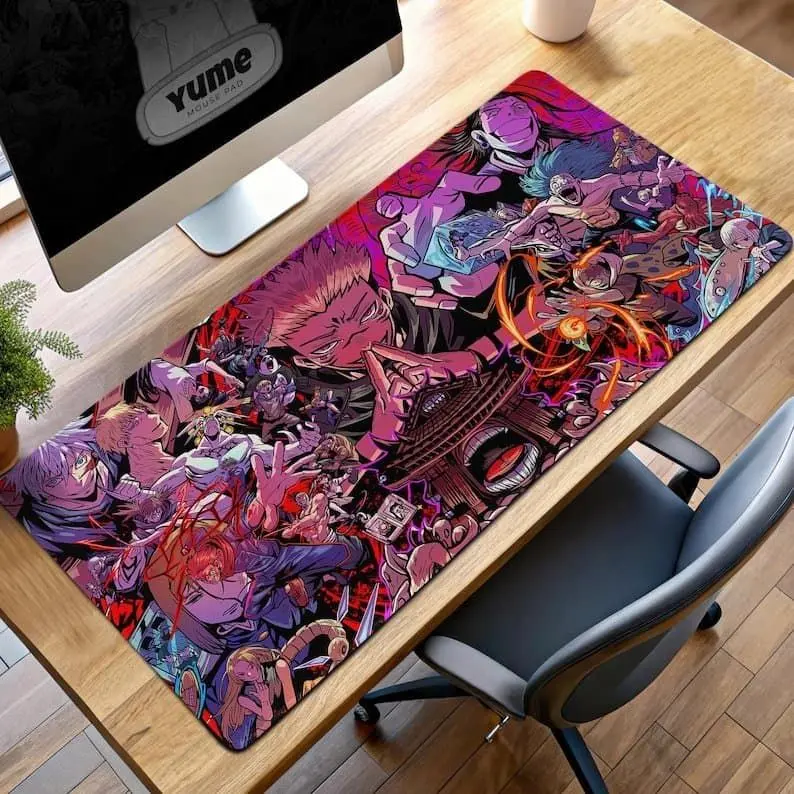 [New Gaming Gear - Sale Up To 35%] Jujutsu Kaisen Sukuna Domain Expansion Desk Mat, Anime Gaming Mouse Pad, Yuji Itadori Theme, JJK Fan Gift, Otaku Desk Decor