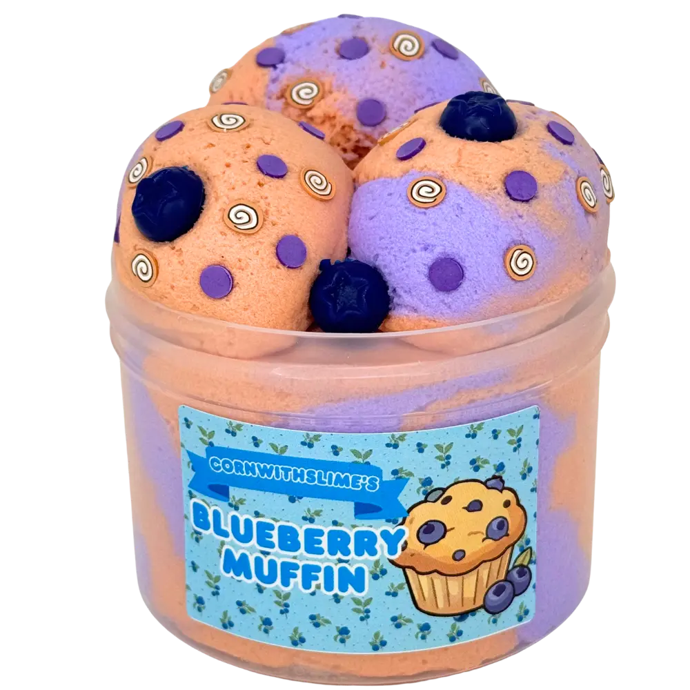 Blueberry Muffin 8oz Slime Cloud Dough Texture Scented Blueberry Muffin