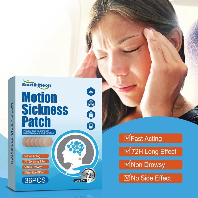 Motion Sickness Patches &amp; Sea Sickness Bands for The Relief of Nausea and Vertigo from Travel of Cars, Ships, Airplanes &amp; Other Forms of Transport Movement