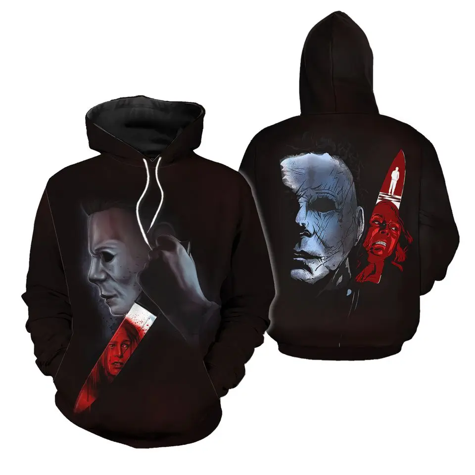 Michael Myers Shirt, Halloween Chucky 3D All Over Hoodie