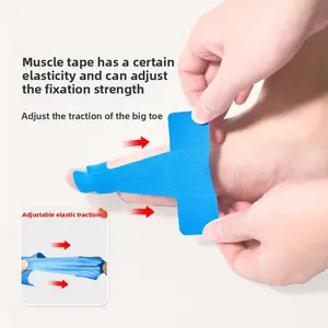 Pre-cut muscle sticker, toe valgus correction, muscle sticker, elastic sticker, anti-wear fixed support, no trace protection