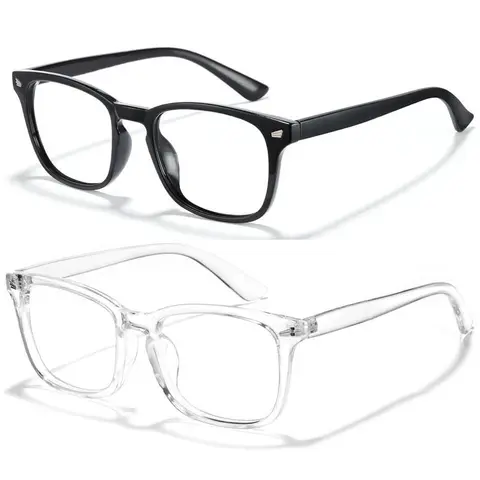 Blue Light Glasses for Computer & Gaming, Stylish Unisex Design, HD Lenses, 140mm Frame Width, Ideal for Gaming, TV, & Phone Use, Classic Fit for Eye Protection