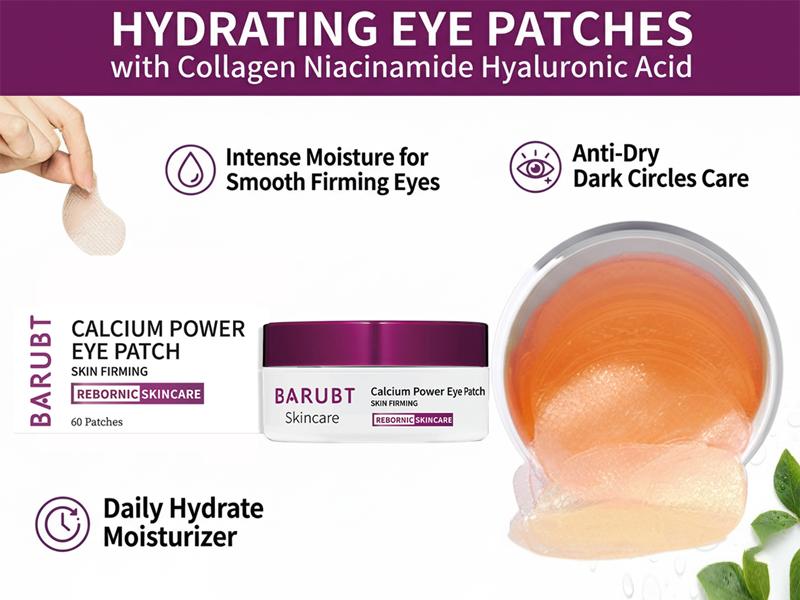 [BARUBT] Glass Skin Glow Bundle: Peptide Deep Collagen Lifting Ampoule Serum (40ml) & Hydrating Eye Patches with Niacinamide Hyaluronic Acid (30 Pairs). 72H Intense Hydration, Anti-Wrinkle, Firming & Dark Circle Care Daily Skincare Set