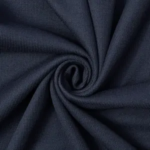 Navy Blue Doux French Rib Knit Fabric| 58" Wide