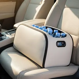 Light Luxury Style Textured Faux Leather Car Multifunctional Storage Box, Co- Large Opening Organizer, Trunk Large Capacity Storage Box, In-Car Light Luxury Box, Car Storage Master, Multifunctional Car Storage Box