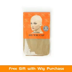 NULOOK HAIR Invisible HD Human Hair Wig Cap 2-Pack | Ultra-Stretch Breathable & Seamless Hair Net for Wigs/Weaves & Daily Use