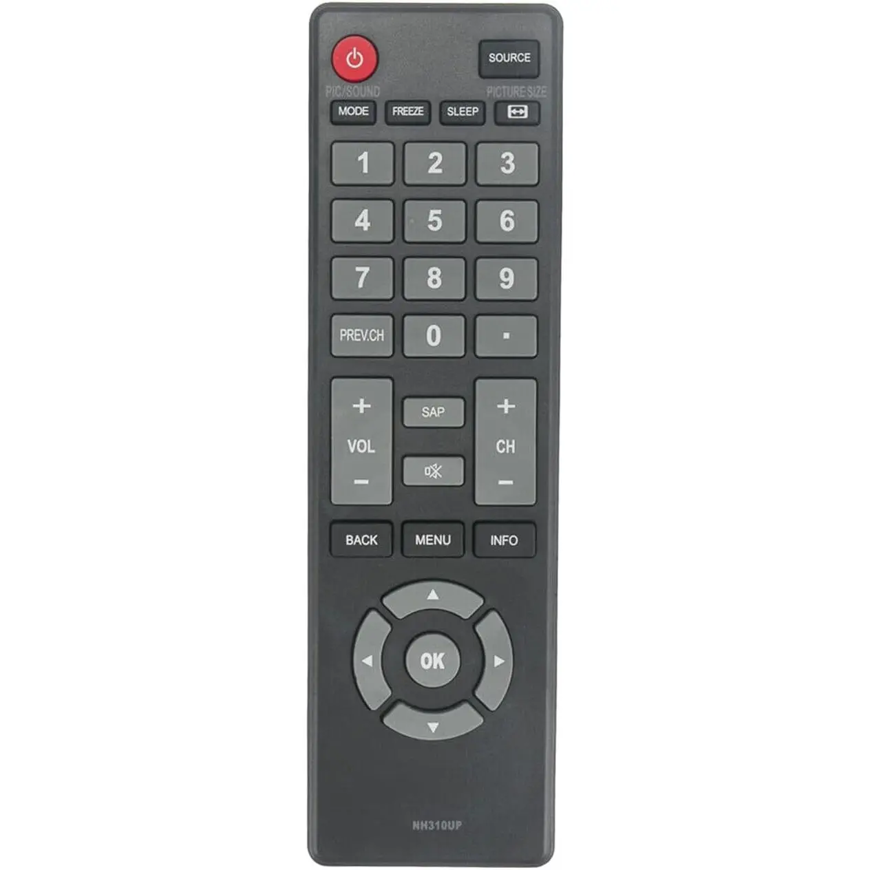 NH310UP Replacement Remote Control for Emerson LCD LED TVs, Battery-Powered Tech Accessory Compatible with LE290EM4F, LE240EM4, LE290EM4, LF501EM4, LF501EM5, LE320EM4, LF501EM4F, LF501EM5F, LE391EM4, LF280EM5, LF391EM4, LF401EM5, LF461EM4, LF551EM5, Acces