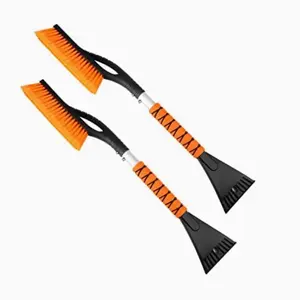 27”Snow Brush and Detachable Ice Scraper, 2 PC Snow Brush and Ice Scraper Set,Comfortable Foam Grip,Detachable Scraper,Suitable for car SUV and Truck