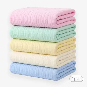 Six-Layer Washable Bubble Satin Baby Bath Towel, Candy Color, Soft and Fluffy, Absorbent and Breathable, Infant and Toddler Bath Wrap, Shower Towels, Newborn Towels