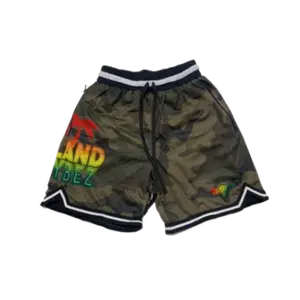 Island Vybez Shorts - Camo Rasta