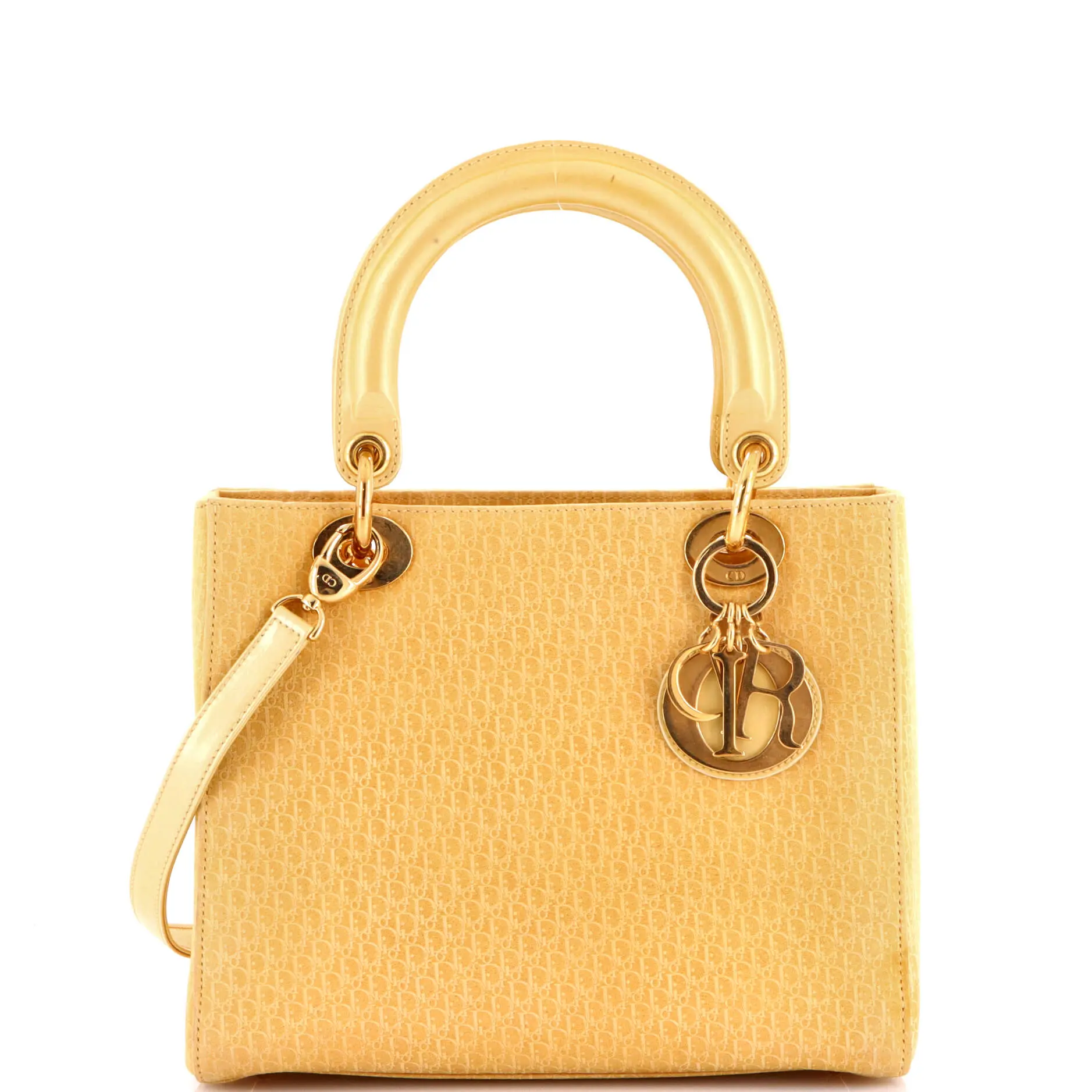 Pre-owned Dior Suede Tote Bags REBAG Christian Vintage Lady Bag Diorissimo Medium by Rebag