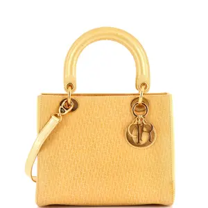 Pre-owned Dior Suede Tote Bags REBAG Christian Vintage Lady Bag Diorissimo Medium by Rebag