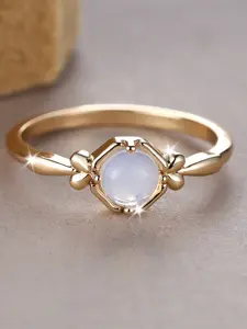 Geometric Oval Rings for Women & Girls Zirconia Inlay Fashion Luxury Design Solitaire Engagement Ring Daily Wear Jewelry Accessory for All Seasons