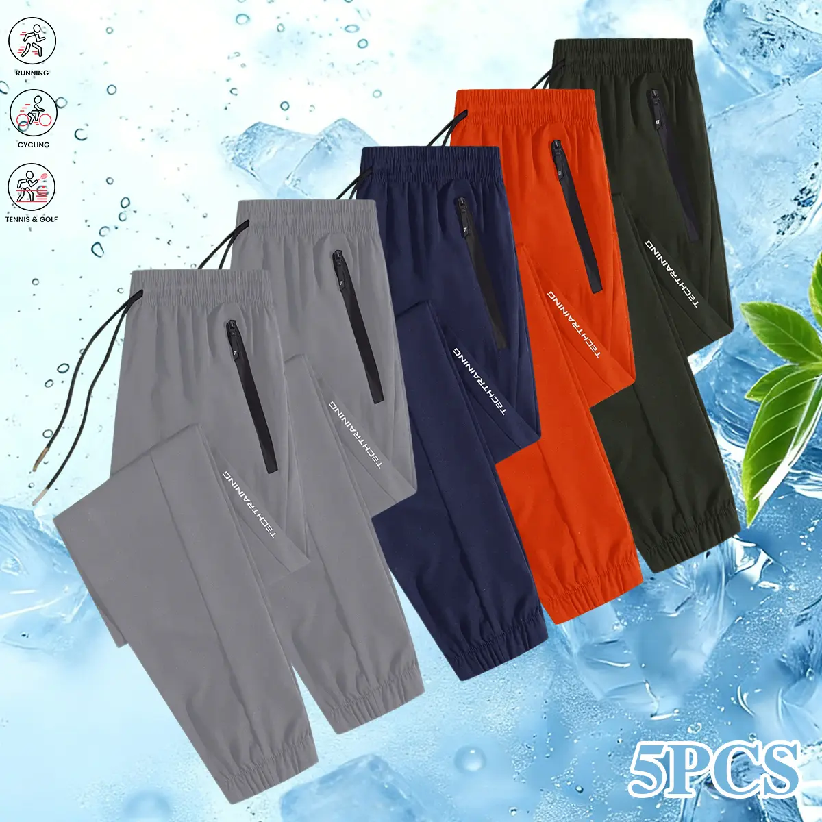 Men's Ice Silk Joggers - Breathable Mid-Elastic Fabric, Elastic Waistband Design, Straight-Leg with Pockets - Solid Color Outdoor Casual Sports Pants, Machine Washable, Comfort Fit, Versatile Style, Durable Material, Perfect for Gym Enthusiasts, Athletic Men's Ice Silk Joggers - Breathable Mid-Elastic Fabric, Elastic Waistband Design, Straight-Leg with Pockets - Solid Color Outdoor Casual Sports Pants, Machine Washable, Comfort Fit, Versatile Style, Durable Material, Perfect for Gym Enthusiasts, Athletic