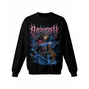 Demon Slayer: Kimetsu No Yaiba Crewneck Sweatshirt  Crew Neck Hoodless Sweat Shirt for Women Men Loose Fit Comfy Casual Funny Unisex Graphic Pullover  Long Sleeve Pull Over Fashion Top,Cotton Blend TTK00386