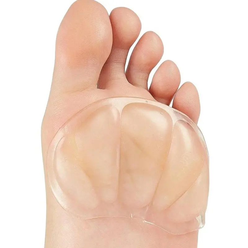 2PCS Transparent Clear Silicone Heel & Forefoot Pads, Unisex Cushion Pads for High Heels & Sneakers, Silicone Insoles, Shoe Insole, Footwear Pads