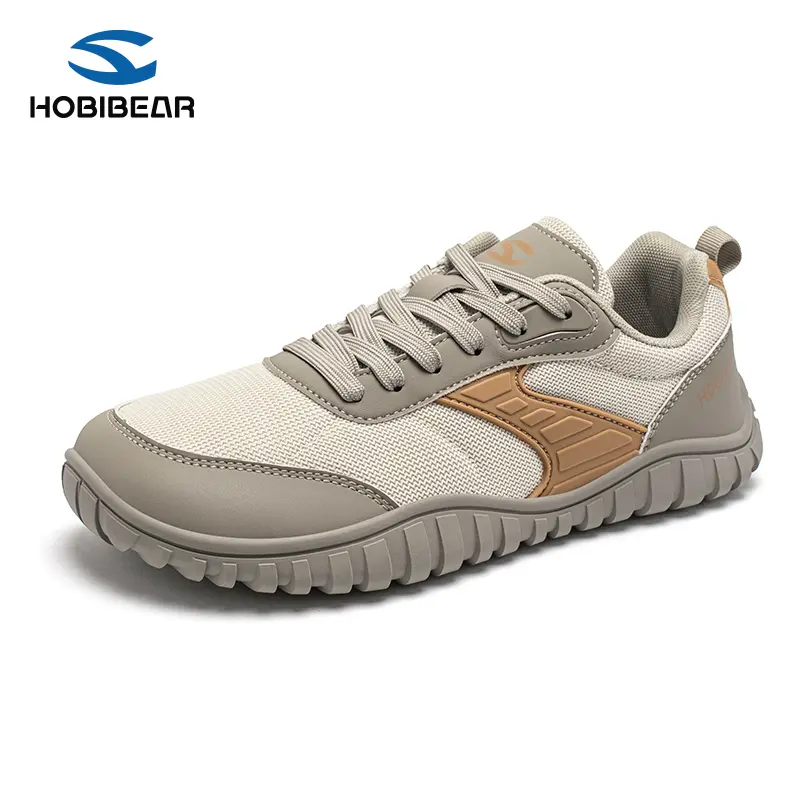 HOBIBEAR Lace-Up Barefoot Shoes - Women's Outdoor Ventilated Wide Toe Box Trail Running & Casual Walking Sneakers