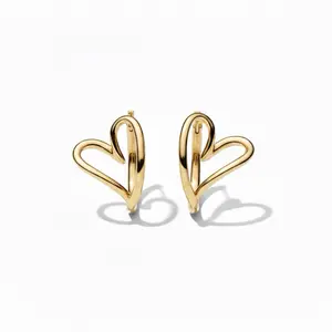 Gold Heart Earrings - Elegant and Stylish Jewelry for Women