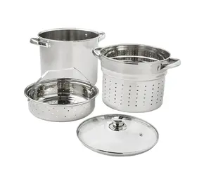 4-Piece Stainless Steel 8 qt Cooker Multipot Set