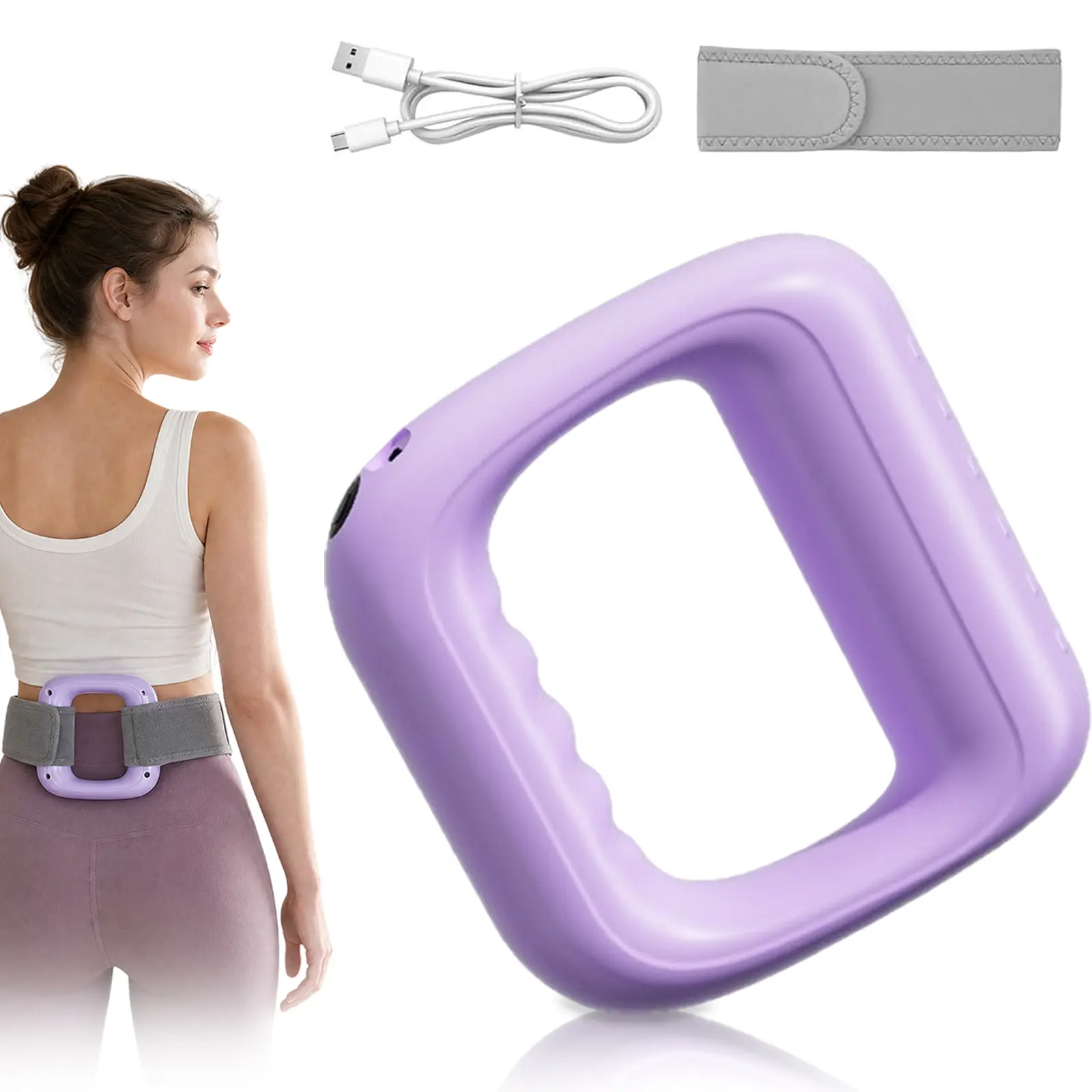 Ring Massage Device Set Hands Free Adjustable Strap Type C Charging Portable Full Body Relax Equipment